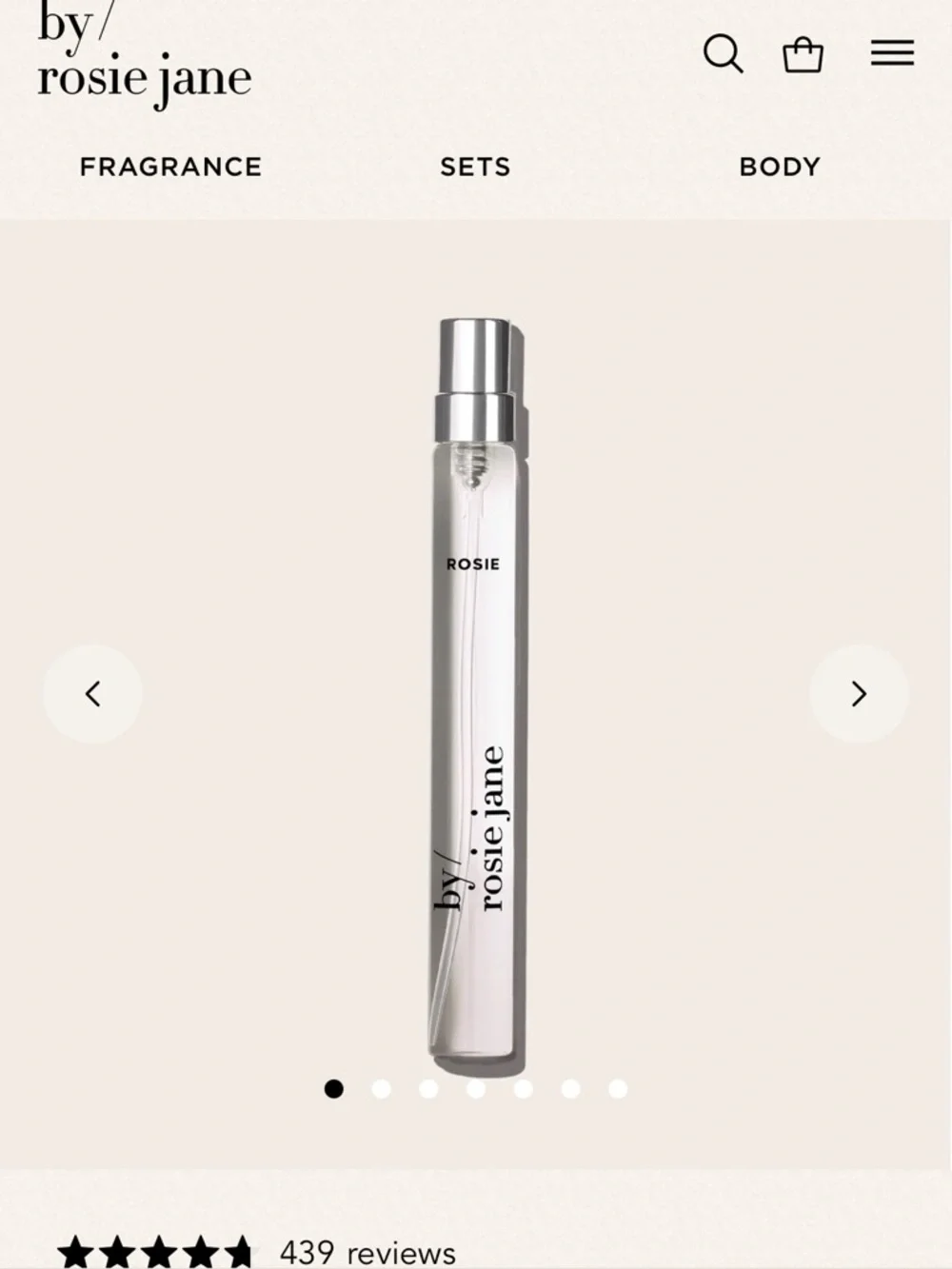 by/ rosie jane Travel Spray - Clear Bottle and Box